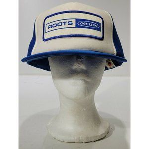 Vtg SunBelt Roots Dresser Bluue White Snapback Rope Patch Trucker Hat Cap OS